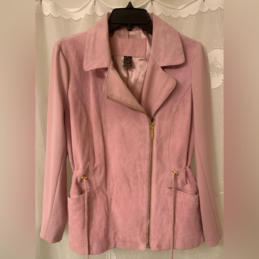 IMAN suede moto jacket